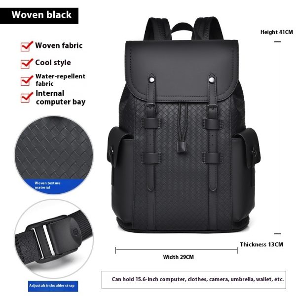 Curved Shoulder Strap New Men's Casual Business Travel Backpack - Image 7
