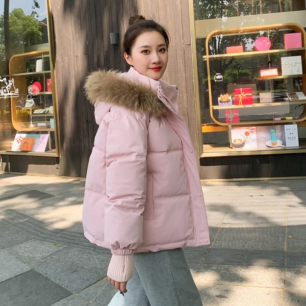 Loose Hooded Gloves Thickened Thermal Quilted Jacket Coat For Women - Image 6