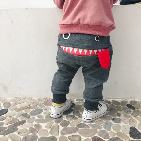 boys casual pants autumn loaded Korean children's casual sweatpants baby cartoon loose trousers - Image 6