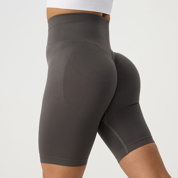Summer Hip-shaping Belly-contracting Running Five-point Fitness Pants Women's High Waist - Image 10