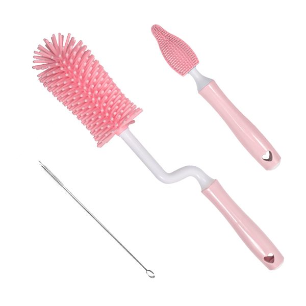 Baby Silicone Baby Bottle Brush Straw Scrubbing Baby Bottle Brush Cleaning - Image 5