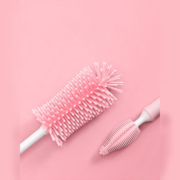 Baby Silicone Baby Bottle Brush Straw Scrubbing Baby Bottle Brush Cleaning - Image 3