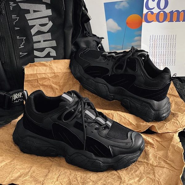 Mesh Sneakers, Low-Top Casual Daddy Shoes, Breathable - Image 2