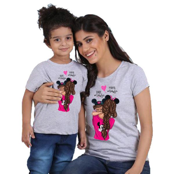Women's And Women's Short-Sleeved t-Shirts Cartoon Mother And Daughter Printing Parent-Child Top - Image 4