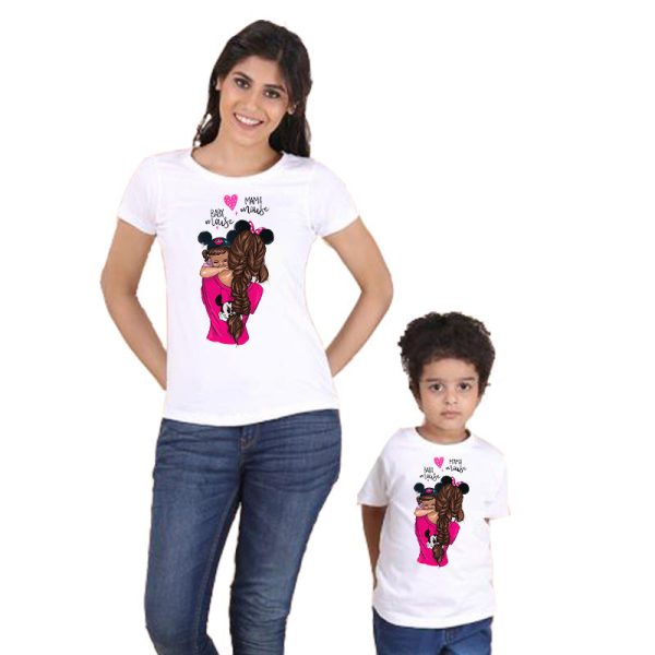 Women's And Women's Short-Sleeved t-Shirts Cartoon Mother And Daughter Printing Parent-Child Top - Image 3