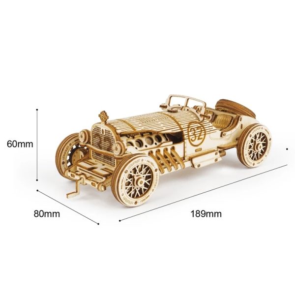 Car 3D Wooden Puzzle Game Assembly Racing Children's Toys - Image 3