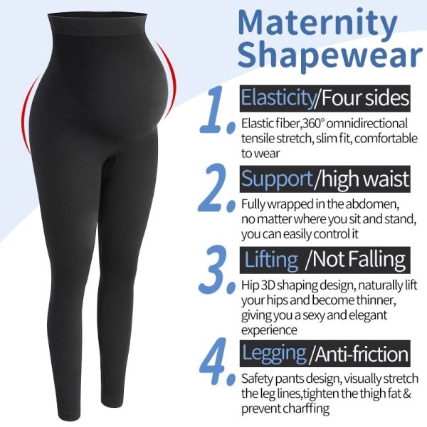 Maternity Leggings High Waist Pants Women Pregnancy Clothes - Image 4