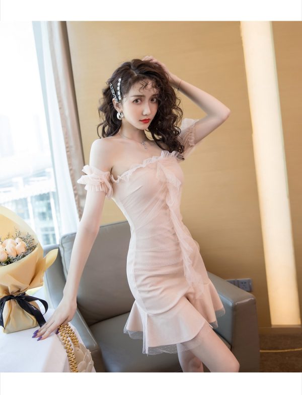 One-Shoulder Sexy Fishtail Dress - Image 4