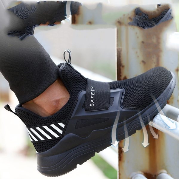 Cross-border Labor Insurance Shoes Steel Toe Cap Summer Breathable, Deodorant, Light, Smash-resistant And Stab-resistant Casual Shoes - Image 4