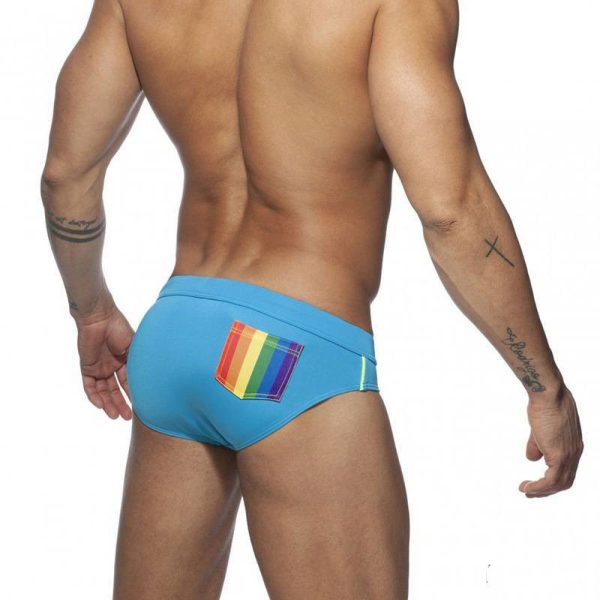 Rainbow Pocket Swim Briefs Sexy Aggressive Low-waisted Men - Image 3