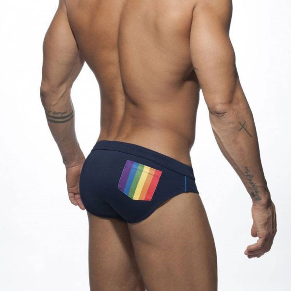 Rainbow Pocket Swim Briefs Sexy Aggressive Low-waisted Men - Image 4