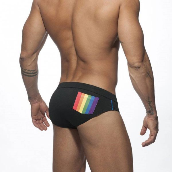 Rainbow Pocket Swim Briefs Sexy Aggressive Low-waisted Men - Image 2