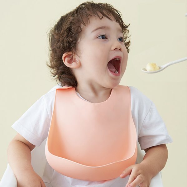 Soft Waterproof Silicone Baby Bib with Food Catcher, Baby Silicone Bib - Image 3