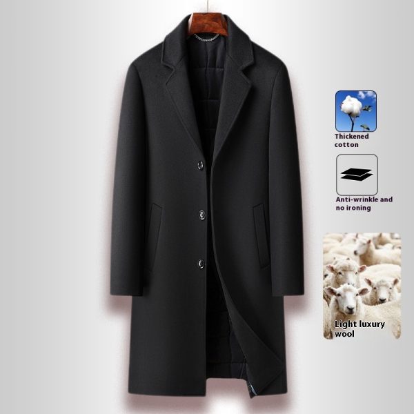 Men's Woolen Coat Business Casual Long - Image 7