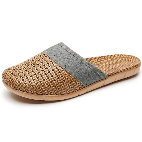 Silent Non-slip Rattan Linen Bamboo Woven Linen Grass Slippers - Image 8