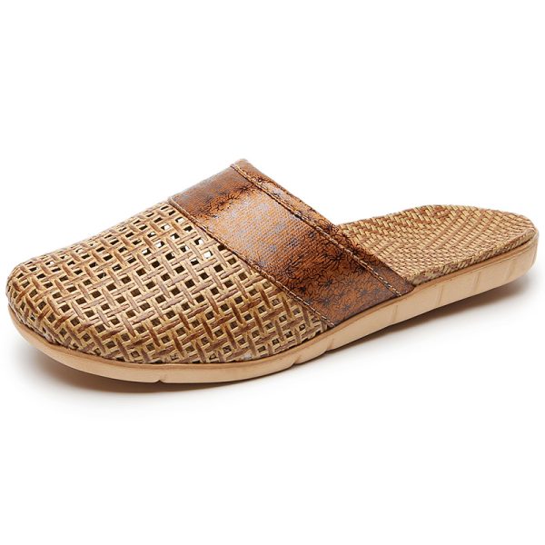 Silent Non-slip Rattan Linen Bamboo Woven Linen Grass Slippers - Image 9