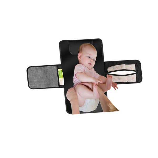 Baby Portable Foldable Washable Compact Travel Nappy Diaper Changing Mat Waterproof Baby Floor Mat Change Play Mat & Storage Bag - Image 2