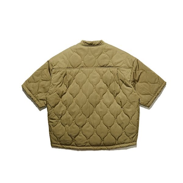 Gourd Quilted Collarless Cotton Retro - Image 3