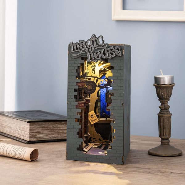 Robotime Rolife Book Nooks Series Stories In Books 4 Kinds DIY Wooden Miniature House Furniture Sakura Densya TGB01 Dropshipping - Image 3