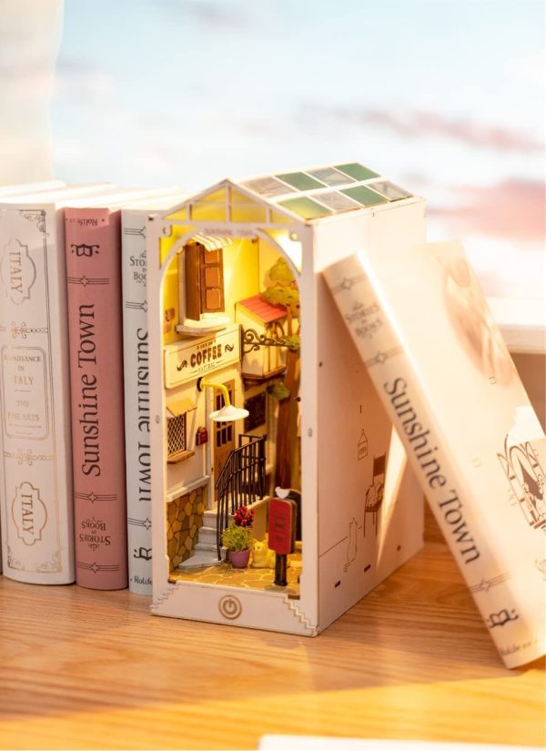 Robotime Rolife Book Nooks Series Stories In Books 4 Kinds DIY Wooden Miniature House Furniture Sakura Densya TGB01 Dropshipping - Image 5
