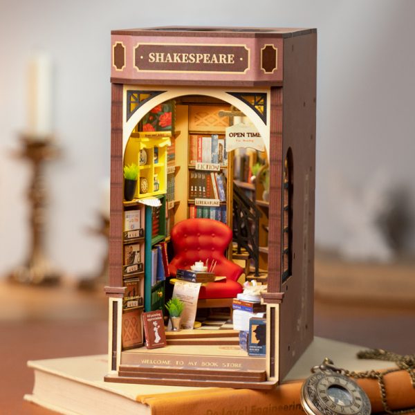 Robotime Rolife Book Nooks Series Stories In Books 4 Kinds DIY Wooden Miniature House Furniture Sakura Densya TGB01 Dropshipping - Image 7