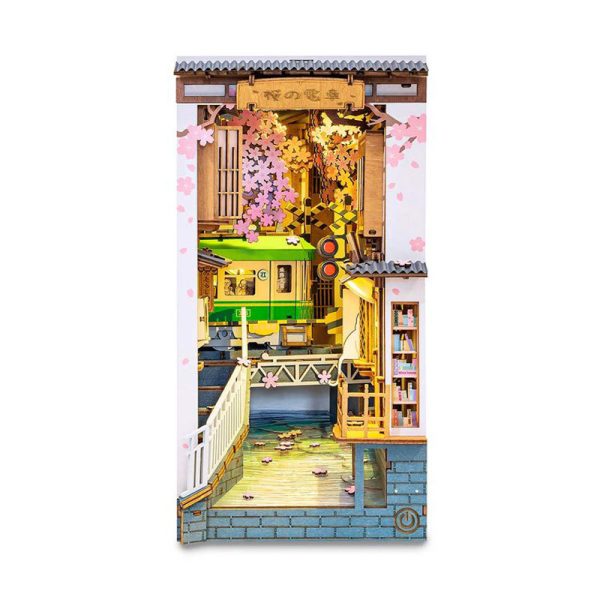 Robotime Rolife Book Nooks Series Stories In Books 4 Kinds DIY Wooden Miniature House Furniture Sakura Densya TGB01 Dropshipping - Image 10