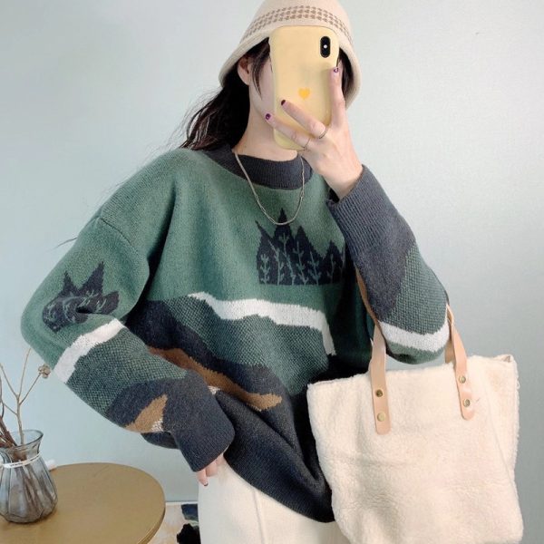 Casual Loose Youthful-looking Sweater For Women - Image 5
