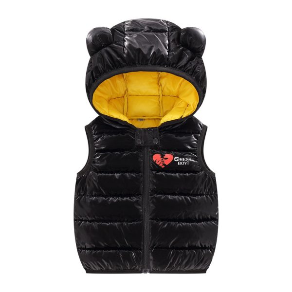 Children Warm Down Vest Autumn Baby Boys Girls Sleeveless Waistcoat Kids Outerwear Vests Children Hooded Jackets - Image 5