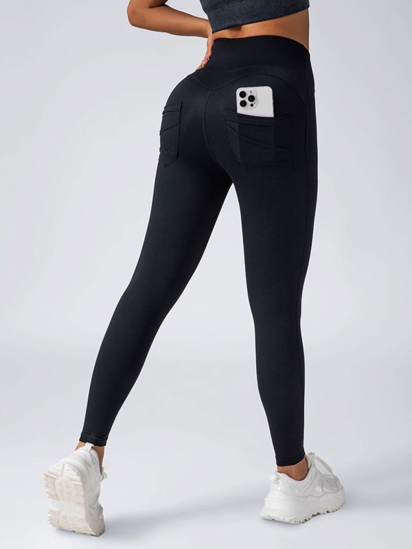 2 Pack High Waist Yoga Pants With Pockets, Tummy Control Workout Running Yoga Leggings For Women - Image 8