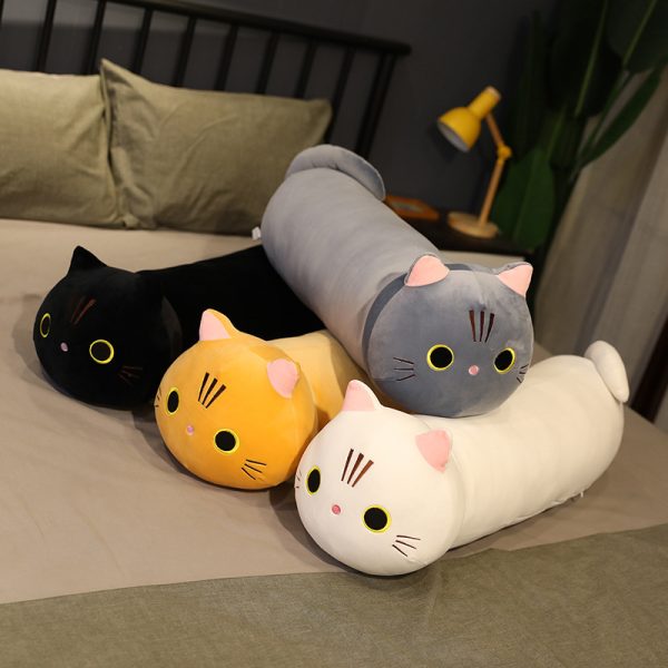 Large Size Cartoon Cat Plush Toys Stuffed Cloth Doll Long Animal Pillow Cushion - Image 2