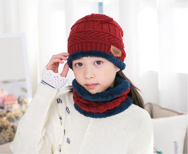 Warm knitted hat children's cap - Image 3