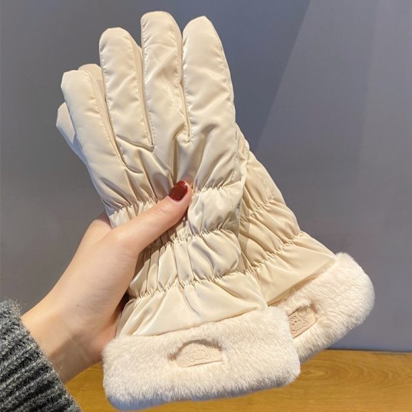 Winter Women's Warm Korean-style Touch Screen Riding Gloves - Image 5