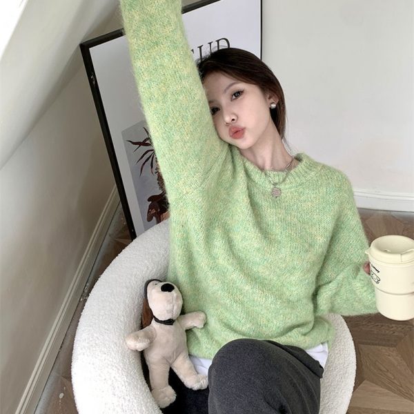Women's Soft Round Neck Sweater - Image 2