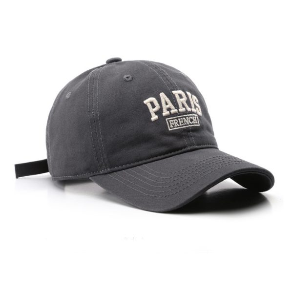 Personalized Washed Letters Embroidered Peaked Cap Outdoor Travel - Image 2
