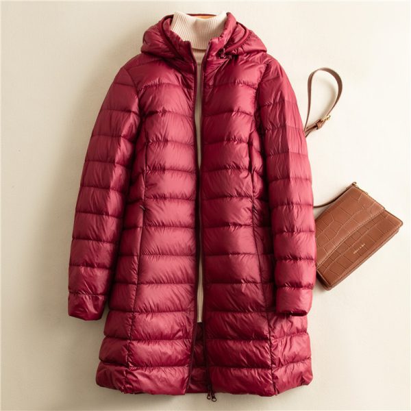 Detachable Hat Light Thin Down Jacket Women - Image 4