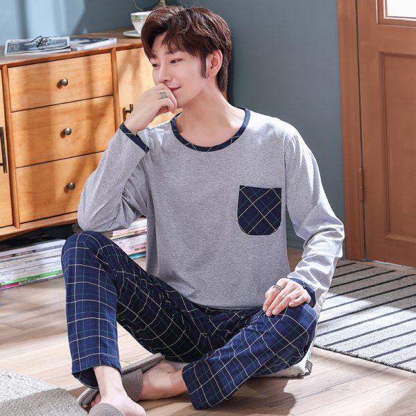 Men's Springsummer Thin Casual Pure Plus Size Middle Aged Homewear - Image 3