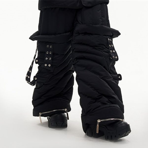 Men's Winter Casual Pants With Folded And Thickened Legs - Image 5