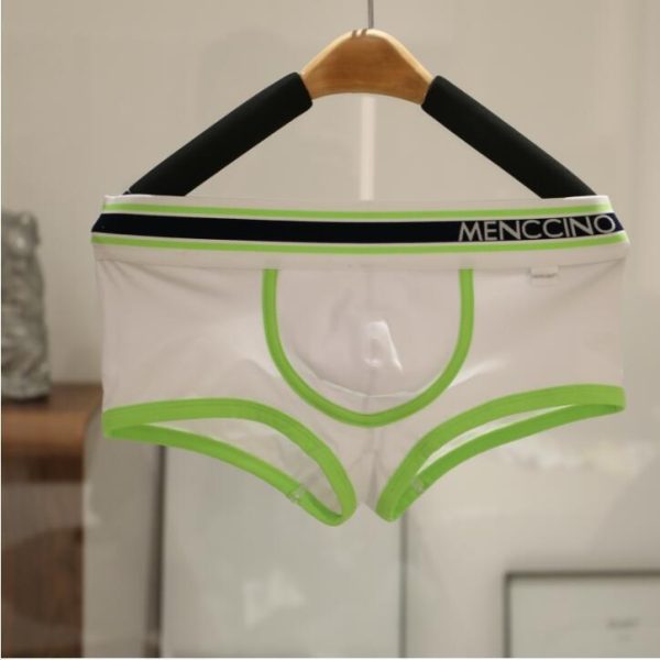 Men's Solid Color Cotton Comfortable Sexy Low Waist Boxers - Image 3