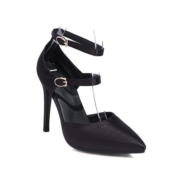Hollow Women's Shoes Buckle Strap Stiletto Heel Pumps - Image 6