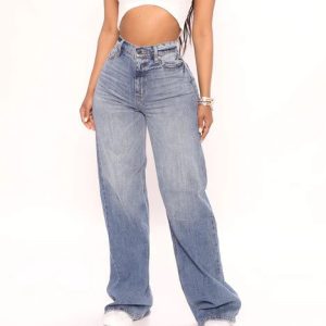 Women's Casual Loose Wide-leg Jeans