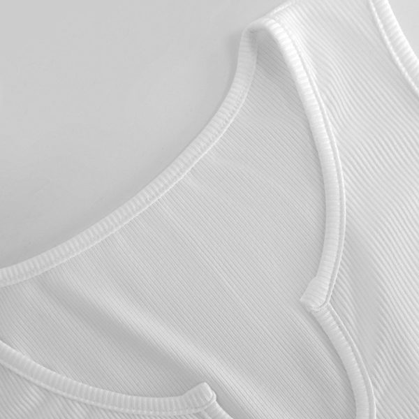 Ladies' Fashionable Casual Solid Color Vest Top With Suspender - Image 3