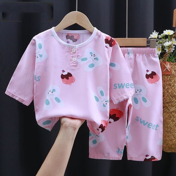Summer Clothes Cotton Silk Air-conditioning Clothes Baby Clothes - Image 5