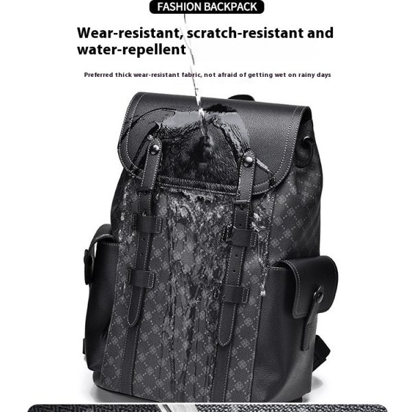 Curved Shoulder Strap New Men's Casual Business Travel Backpack - Image 3