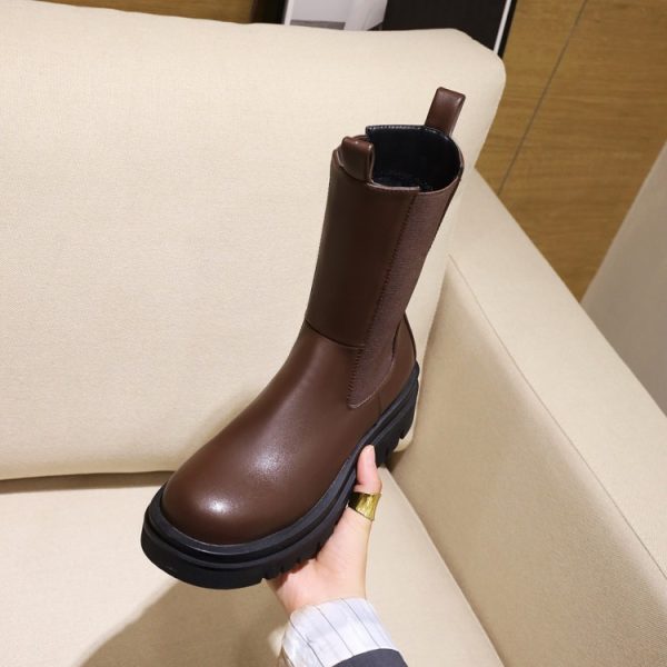 Martin Fashion Platform Mid-calf Stretch Boots - Image 2