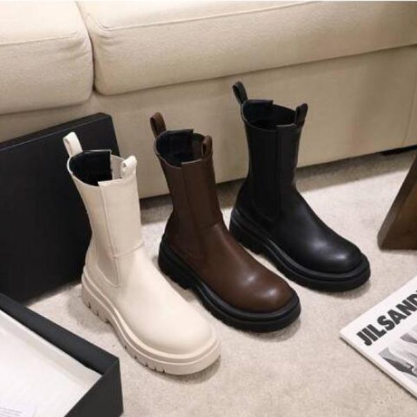 Martin Fashion Platform Mid-calf Stretch Boots - Image 3