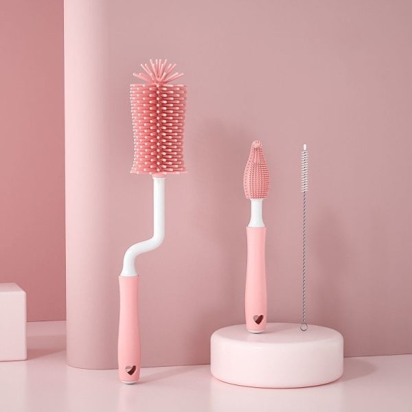 Baby Silicone Baby Bottle Brush Straw Scrubbing Baby Bottle Brush Cleaning - Image 10