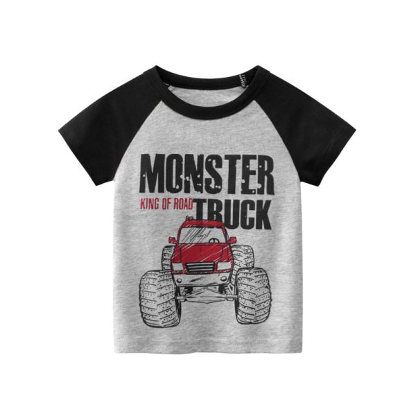 New Boys' Short Sleeve Tops Wholesale Korean T-shirt Kids Clothes - Image 5