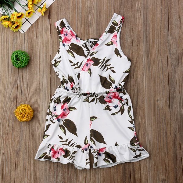 Summer Girls baby girl Floral Outfits Clothes - Image 4