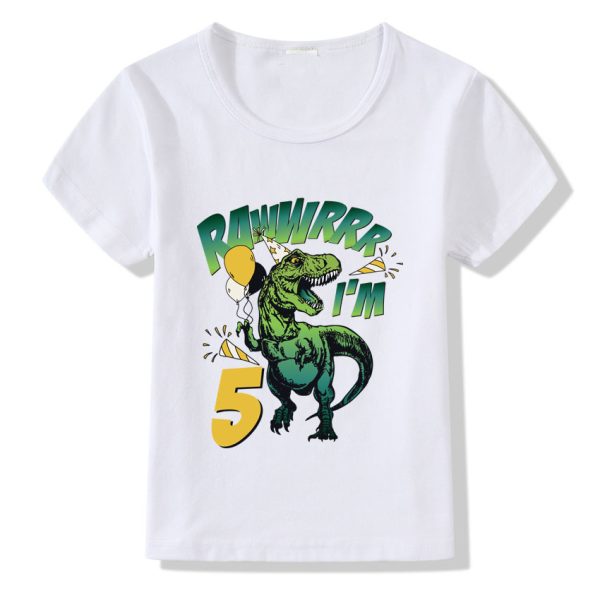 Children's T-shirt Numbers 1-9 Birthday T-shirt - Image 5
