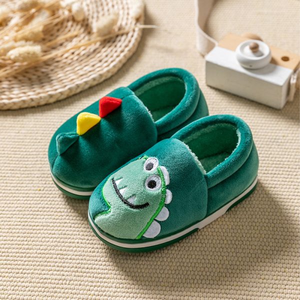 Children's Bags Heel Cartoon Dinosaur Plush Cotton Shoes - Image 7